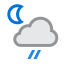 Weather icon at 21:00 for Serbia