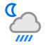 Moderate or heavy rain shower